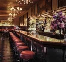 The bar at Tosca Cafe